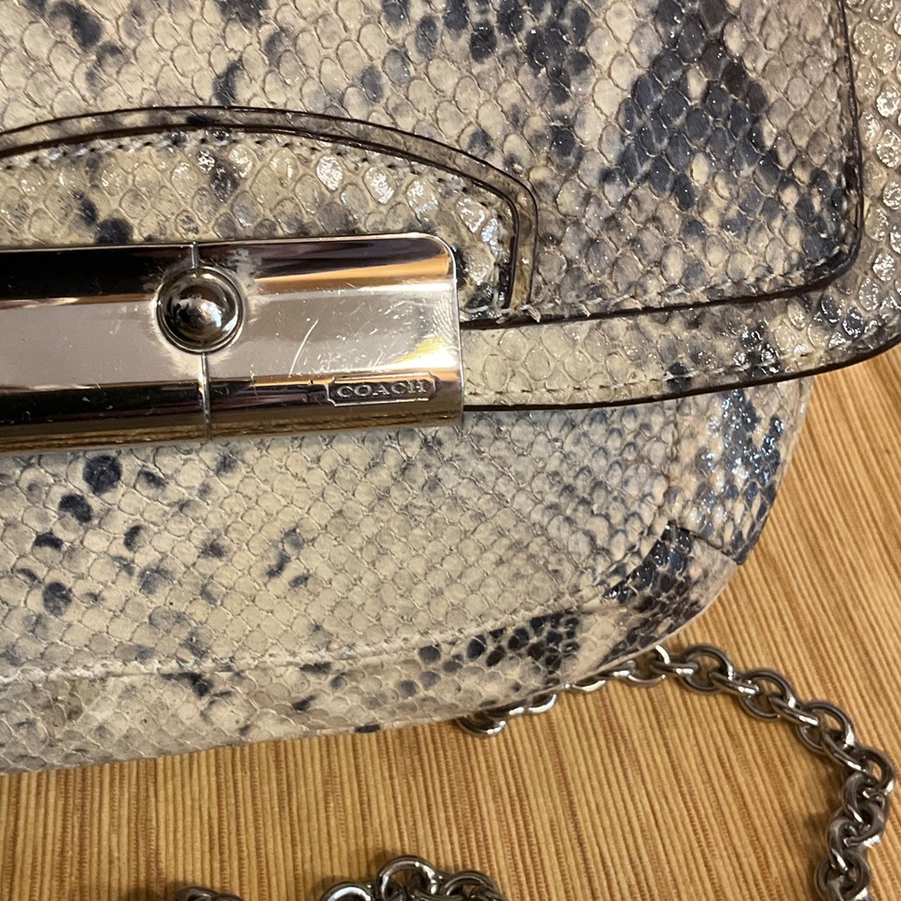 Coach Snakeskin Python Crossbody Bag with Silver … - image 4
